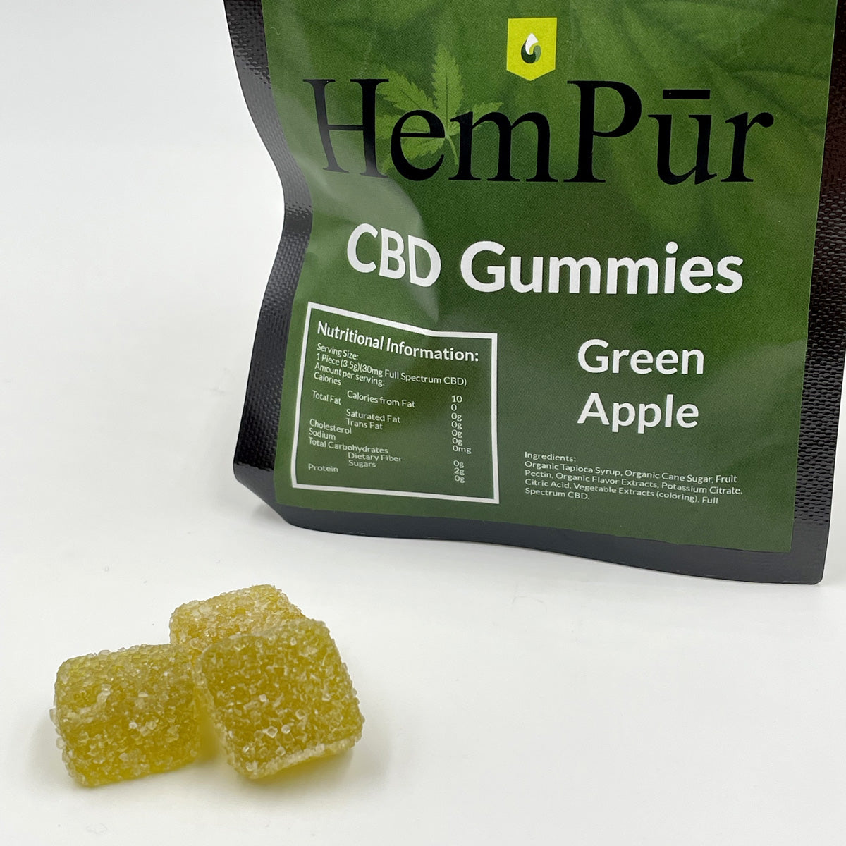 CBD Gummies - 30mg - GREEN APPLE